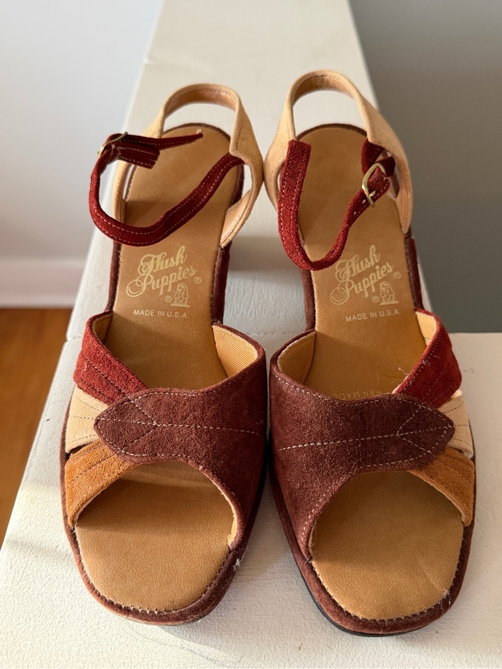 Hush Puppies Women's Multi-Tone Suede Sandals